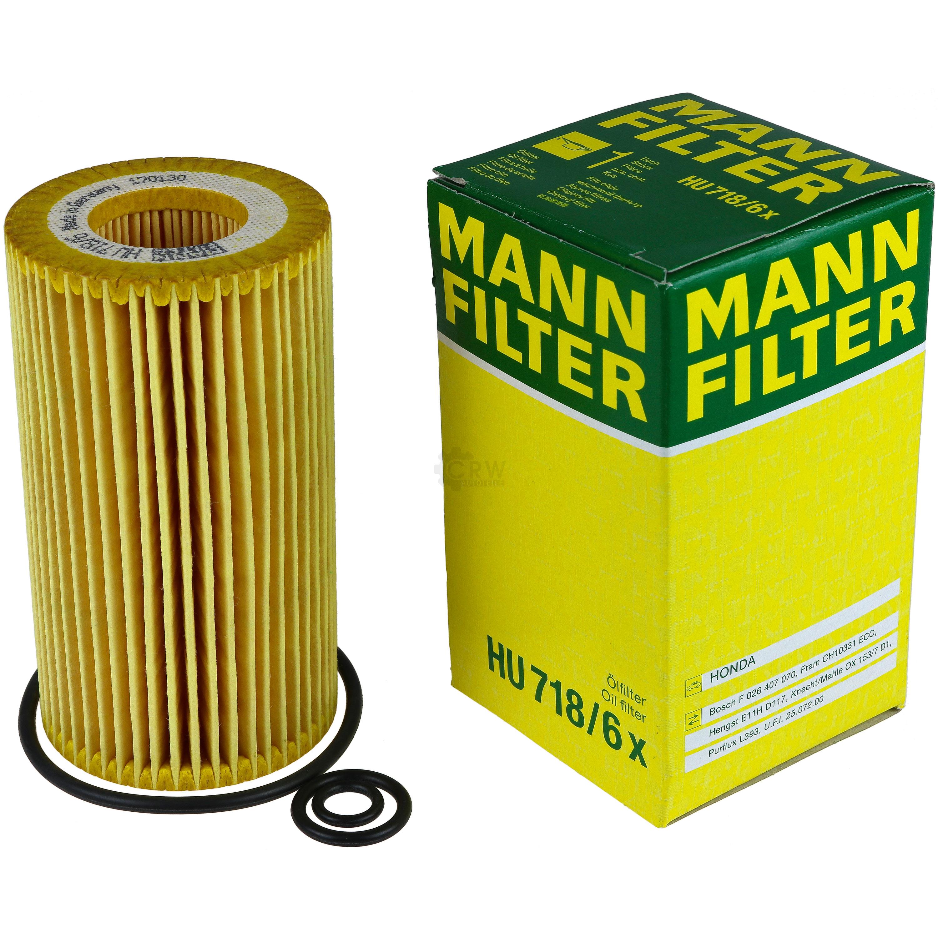MANN-FILTER Ölfilter HU 718/6 x Oil Filter