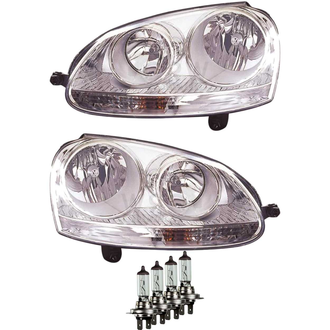 Scheinwerfer Set für VW GOLF V 1K1 08.05-10.10 mit Motor inkl. OSRAM