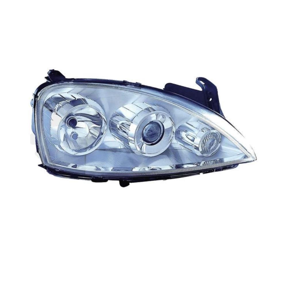 Halogen Scheinwerfer rechts für Opel Corsa C 10.03-06.06 H7/H7 mit Motor