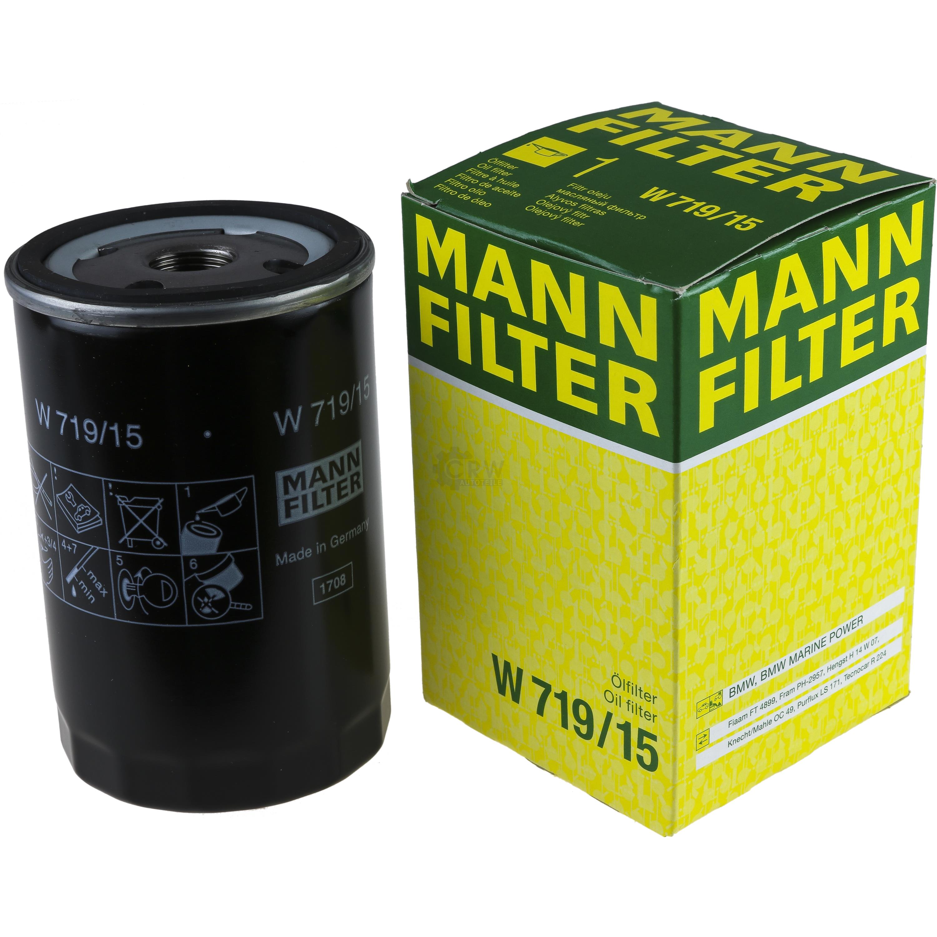 MANN-FILTER Ölfilter W 719/15 Oil Filter