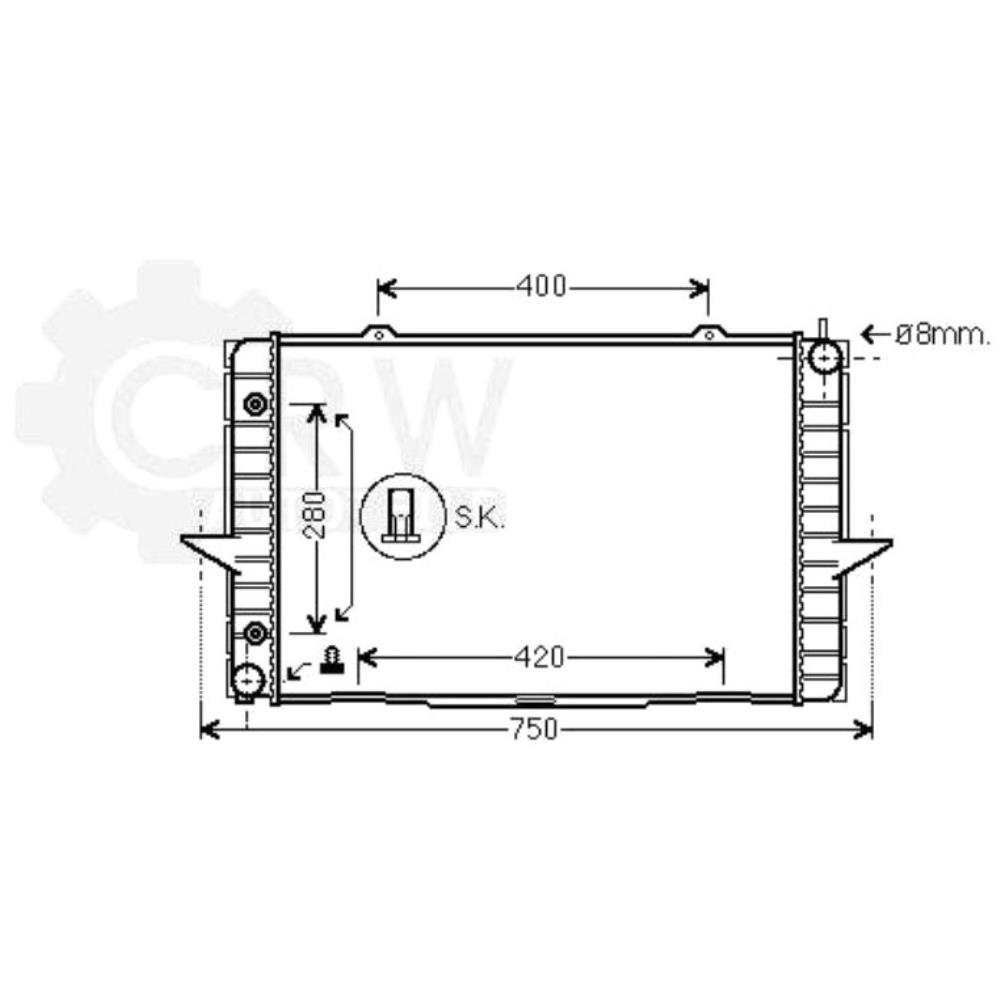 Kühler Motorkühlung für Volvo V70 I P80_ 2.4 2.5 TDI 875 876 C70 SW 2.3 T5 LS