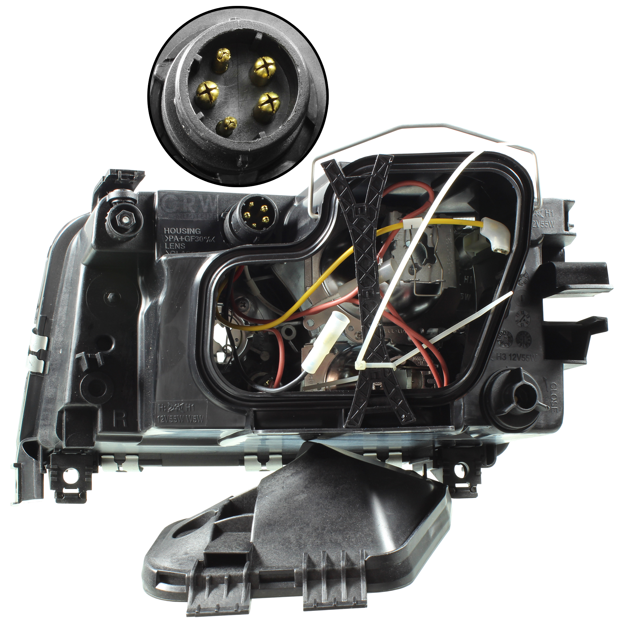 Scheinwerfer rechts für Audi A6 C4 Bj. 94-97 DE-Licht H1+H1+H3