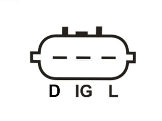 AS-PL Lichtmaschine Generator 100A 12V für Hyundai Getz 1.5 CRDi A6366