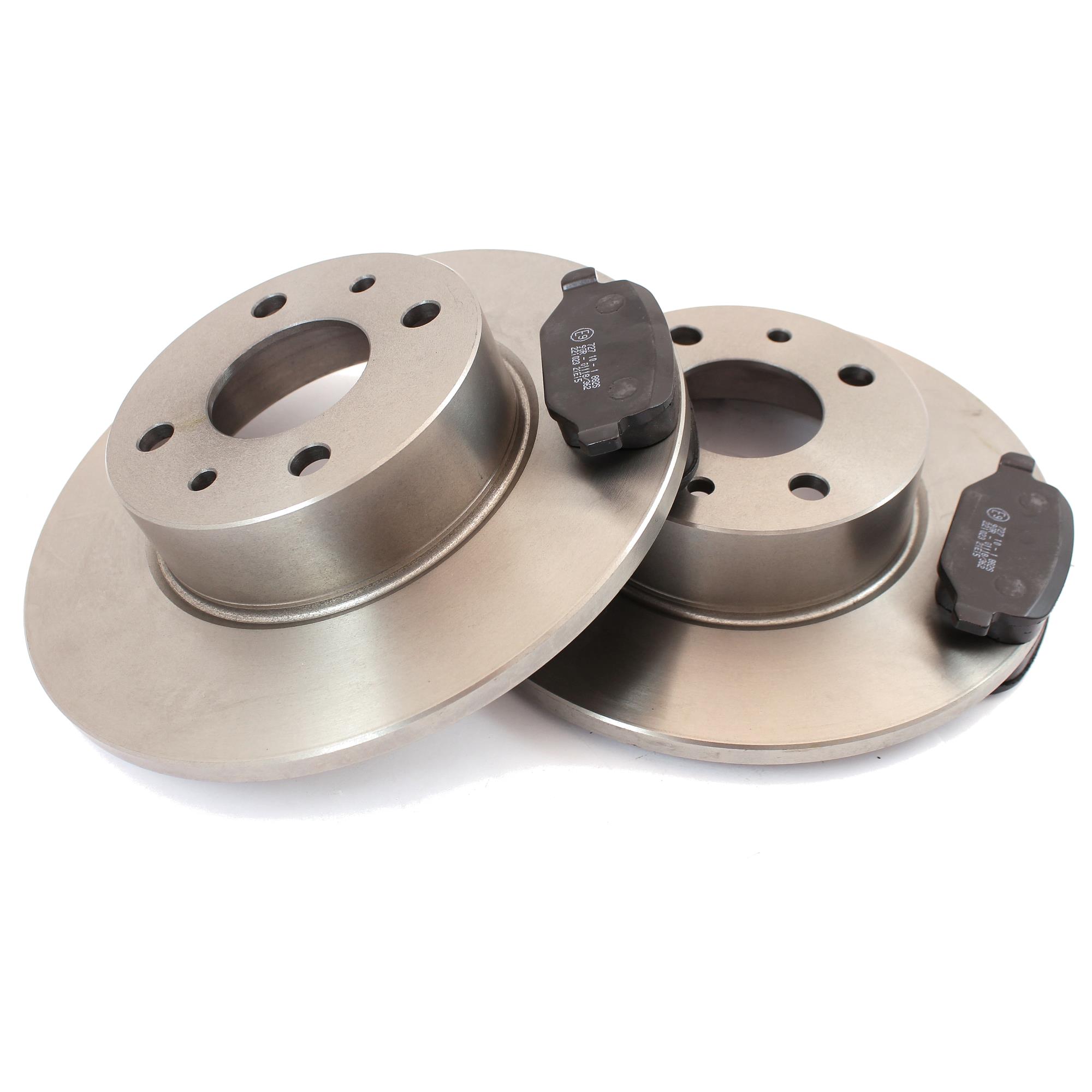 Satz Bremsen Bremsscheiben voll vorne + Bremsbeläge für Opel Corsa B Astra F CC