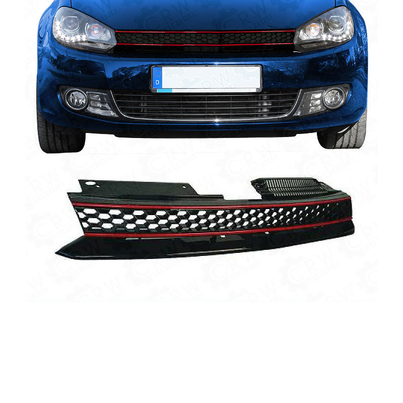 Sportgrill Kühlergrill Grill für VW Golf VI 6 Bj. 08-12 GTI Look Wabengrill 9VS