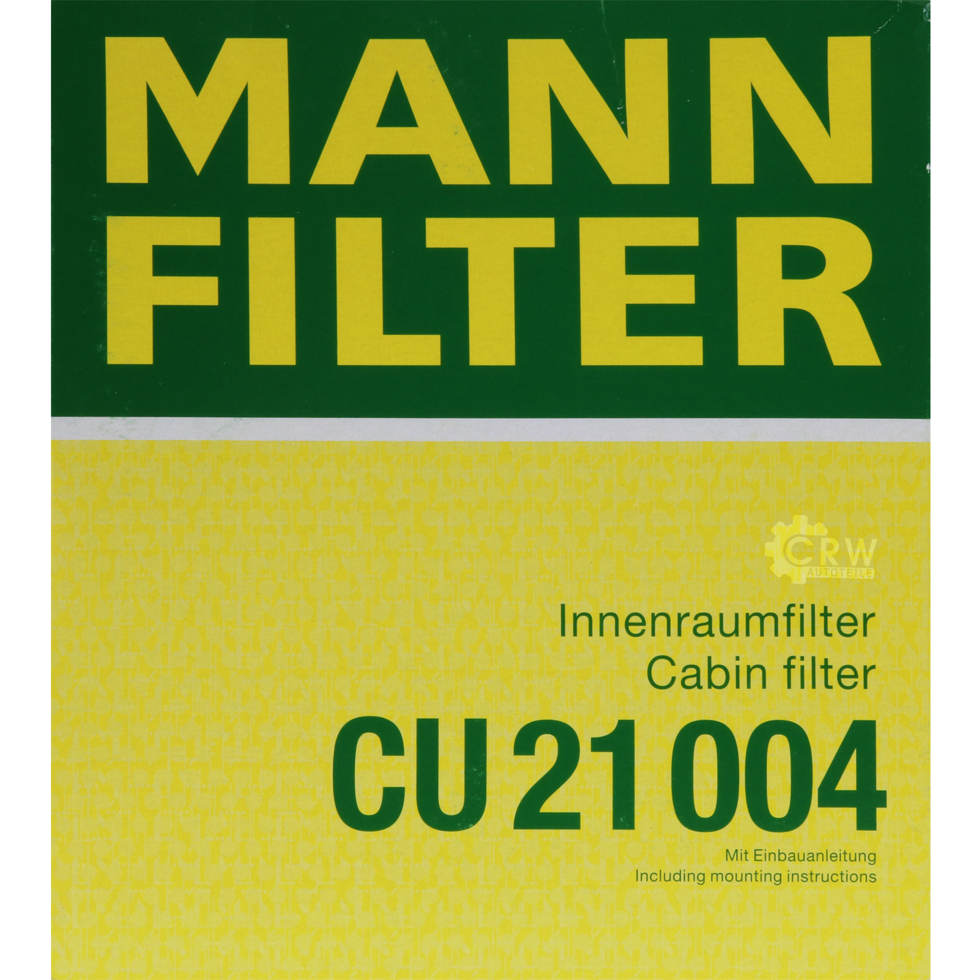 MANN-FILTER Innenraumfilter Pollenfilter CU 21 004