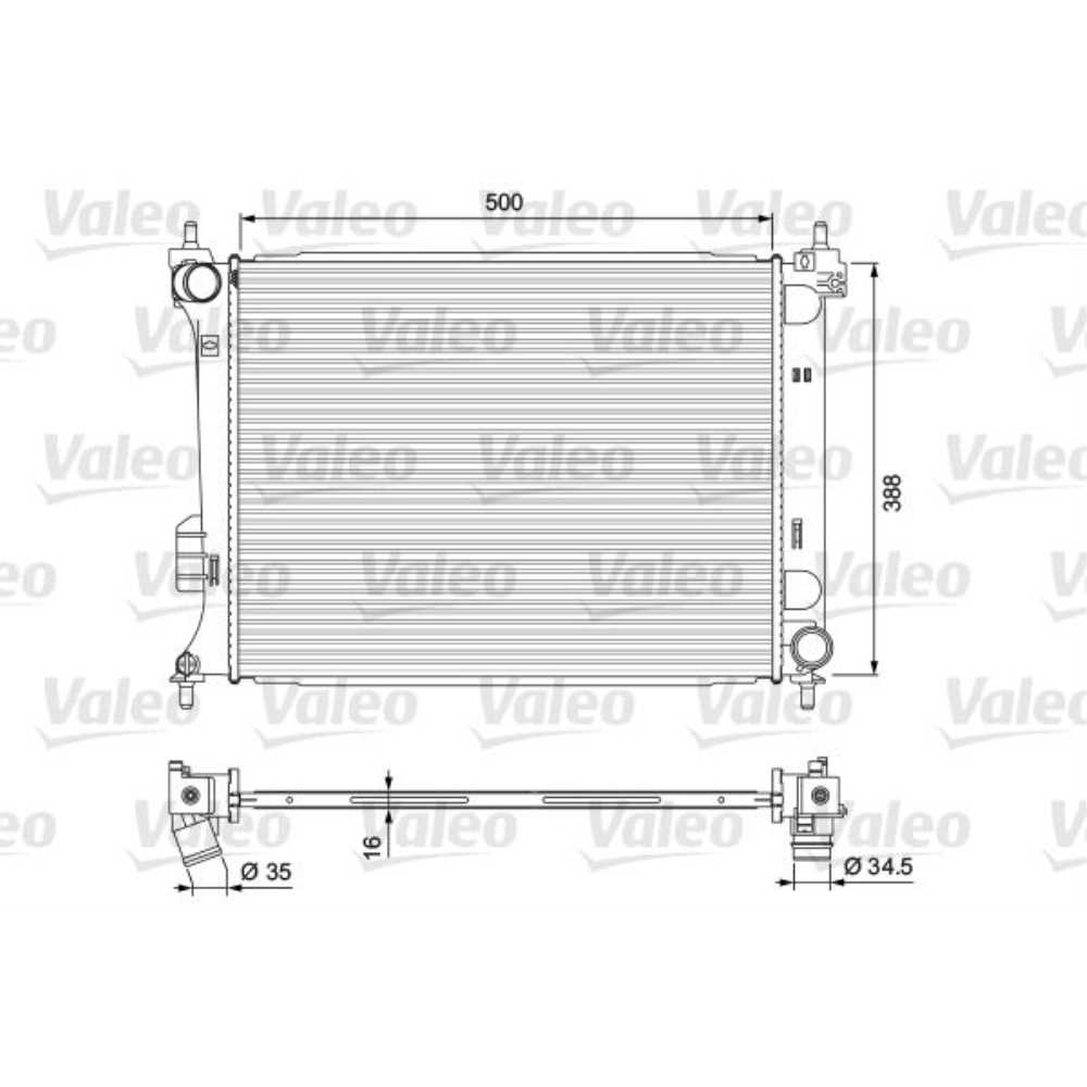 VALEO Wasserkühler Motorkühler Aluminium für Hyundai i20 PB PBT 1.2 1.4 1.6