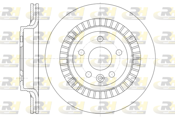 ROADHOUSE 2x Bremsscheiben hinten Ø302 belüftet für Volvo XC60 156 61320.10
