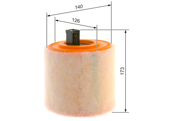 BOSCH Luftfilter passend für Opel Astra K B16 1.0 Turbo 1.4 Cadillac ATS