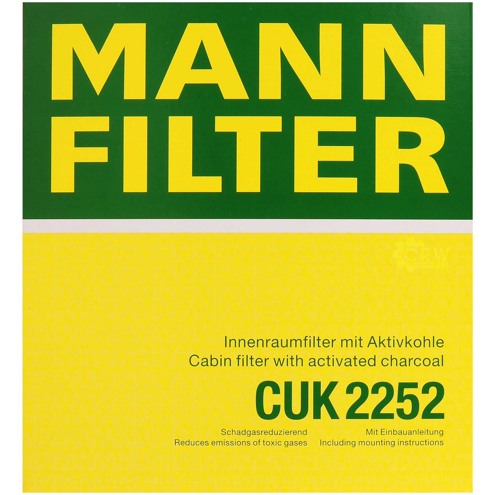 MANN-FILTER Innenraumfilter Pollenfilter Aktivkohle CUK 2252