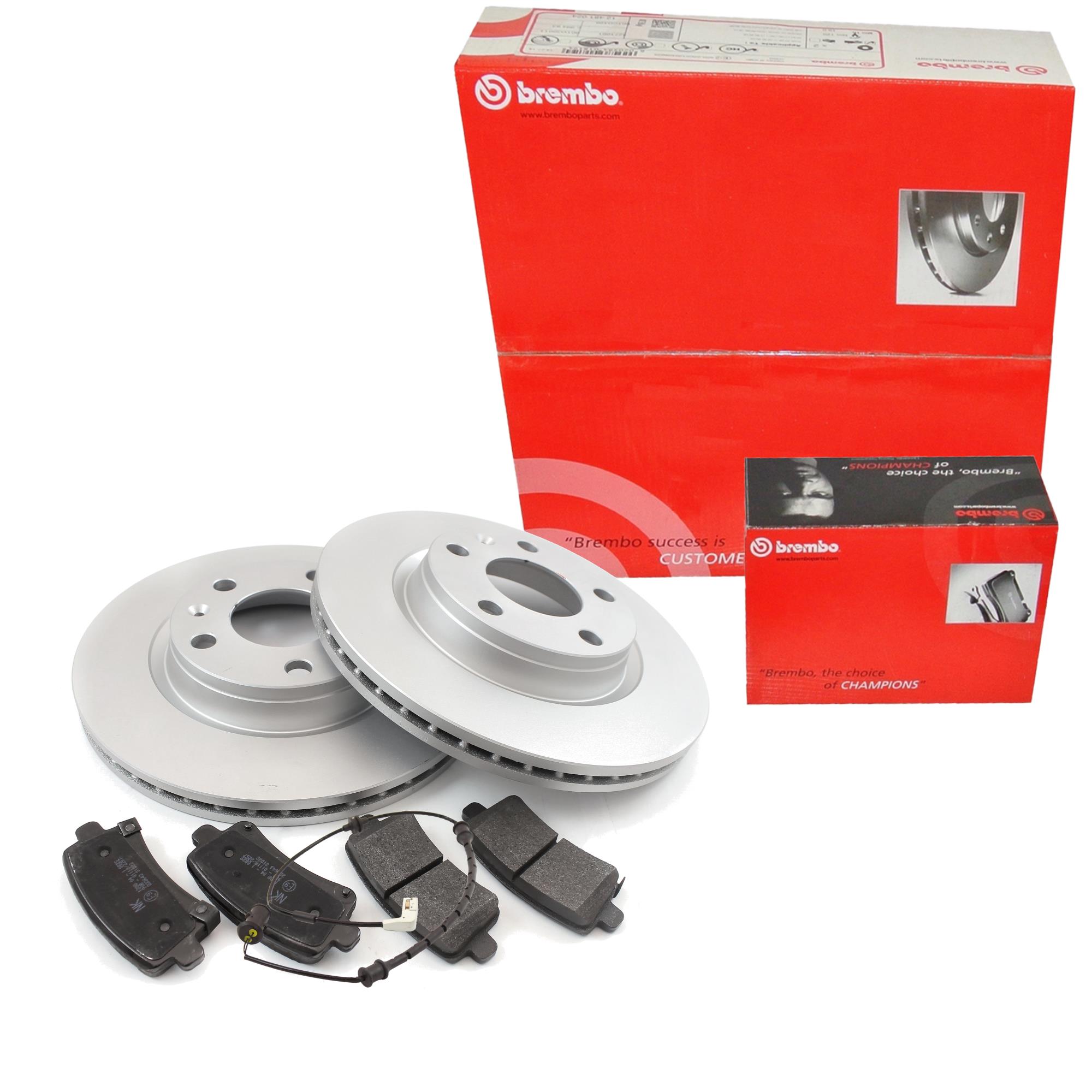 Brembo Satz Bremsen Bremsscheiben belüftet vorne + Bremsbeläge für BMW X1