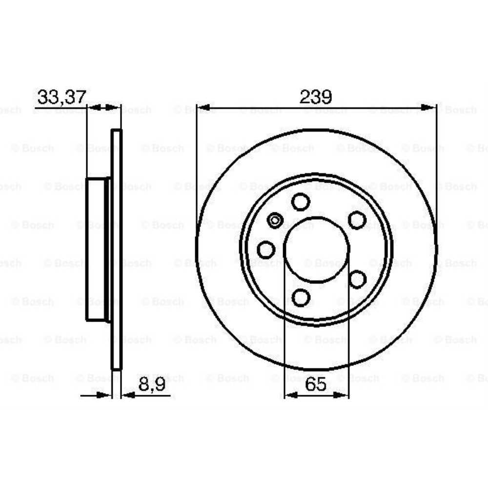 BOSCH Satz Bremsbeläge + Bremsscheiben Voll hinten für Audi TT Roadster 8N9 8N3