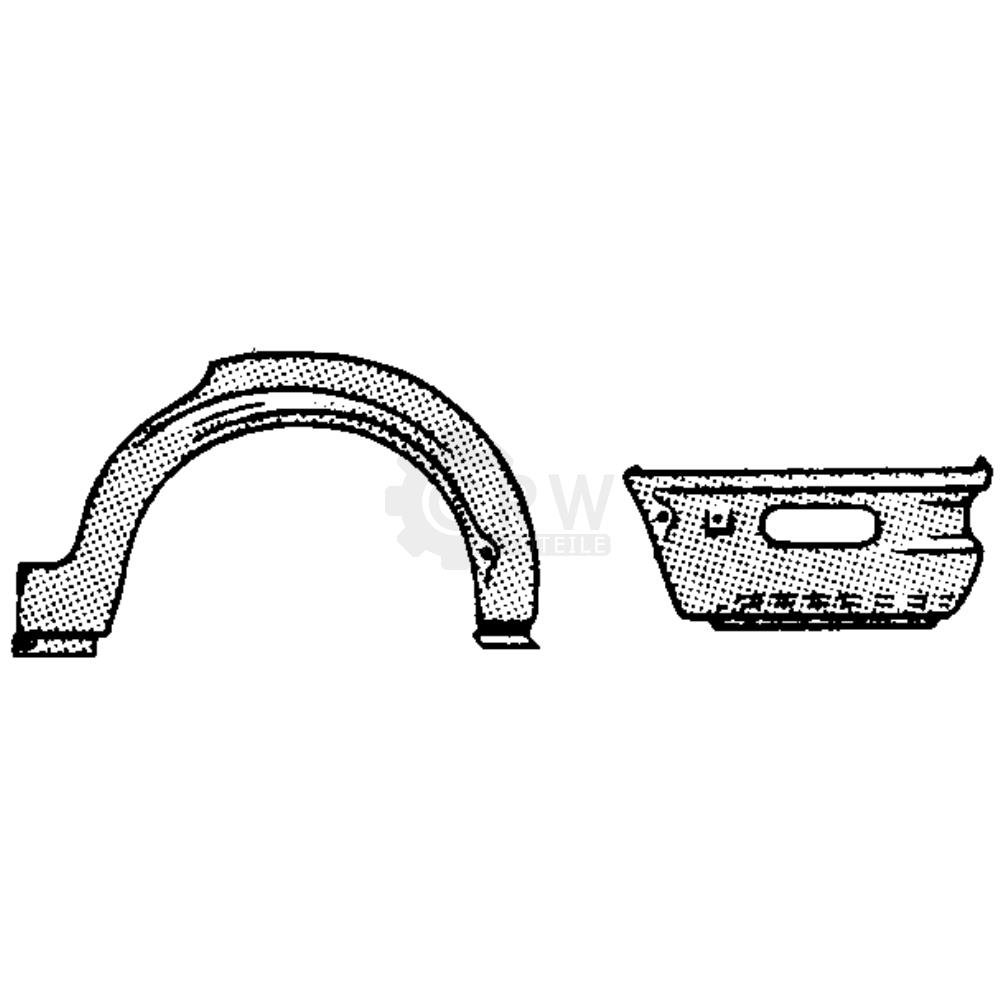 Reparaturblech Seitenwand hinten links für BMW 3er E30