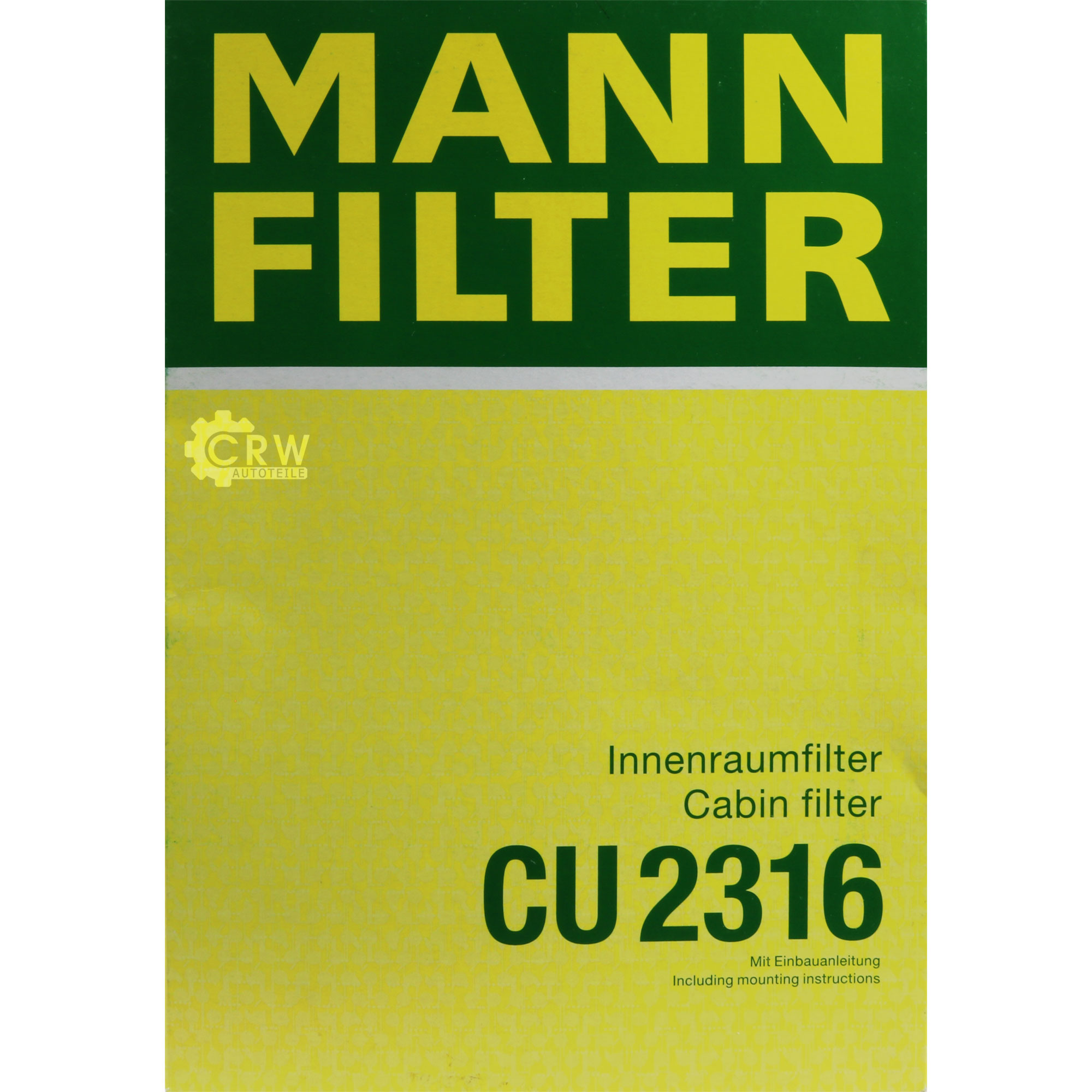 MANN-FILTER Innenraumfilter Pollenfilter CU 26 010