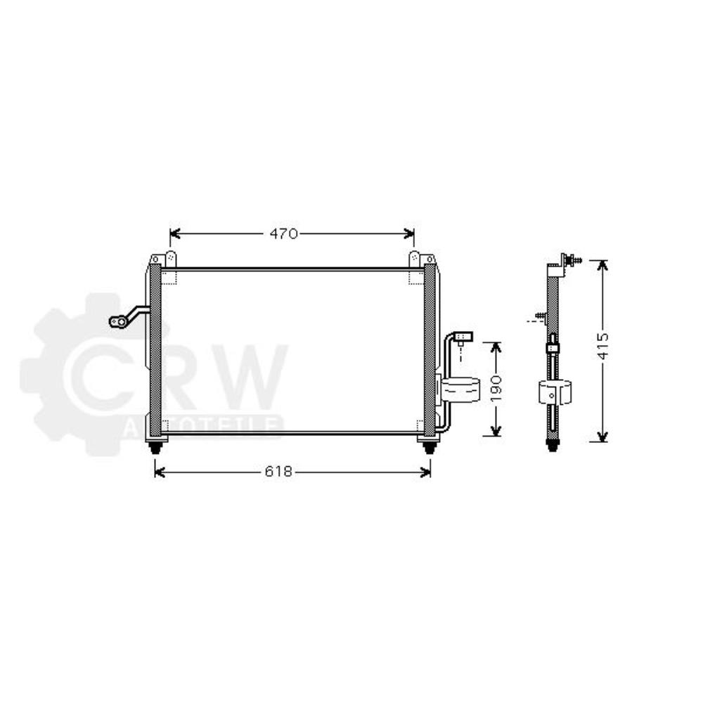 Kondensator Klimaanlage Klimakondensator für Daewoo Rezzo KLAU