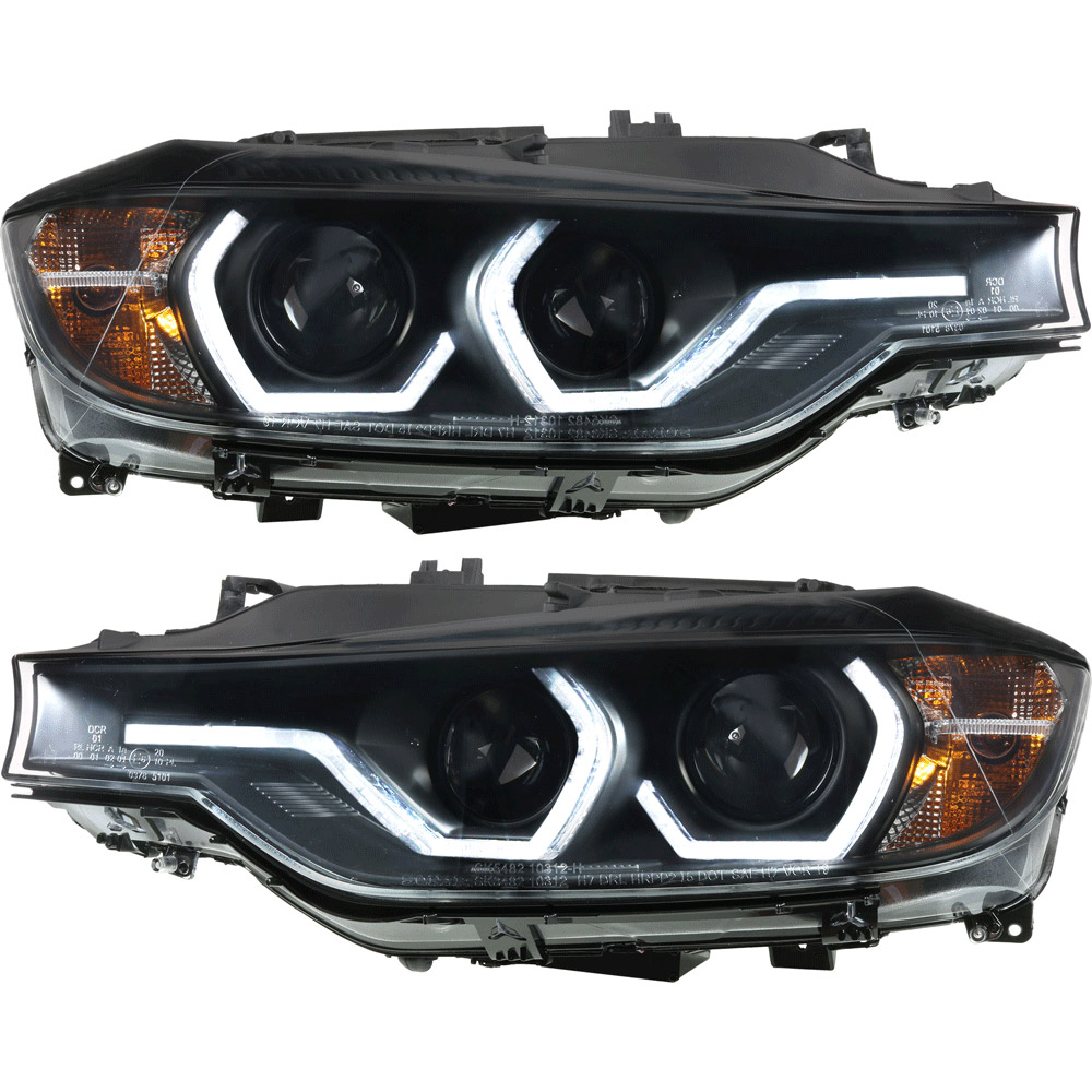 Scheinwerfer Set 3D LED Angel Eyes für BMW 3er F30 F31 11-15 Limousine Touring
