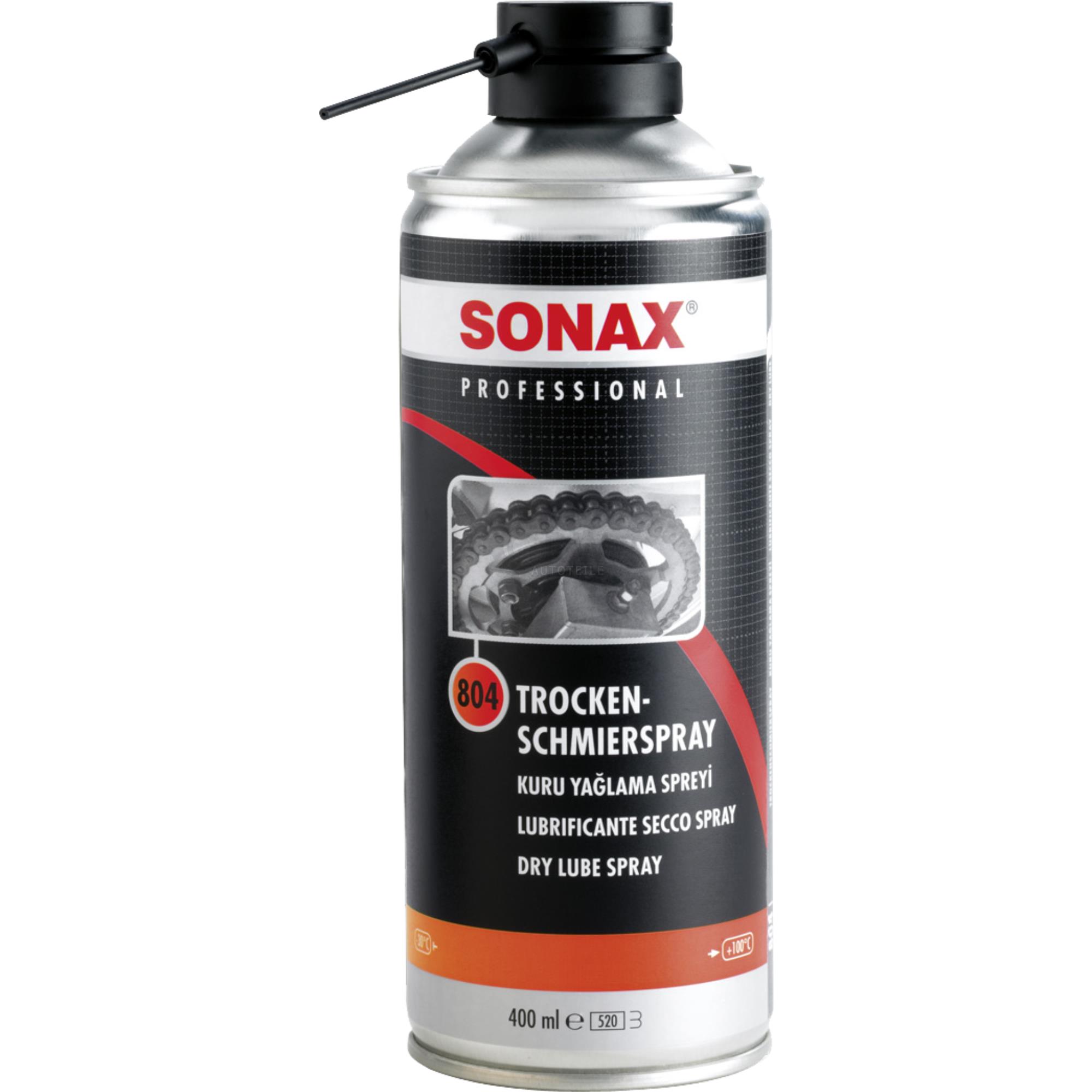 SONAX PROFESSIONAL TrockenSchmierSpray 804300 PTFE Fettfrei 400 ml