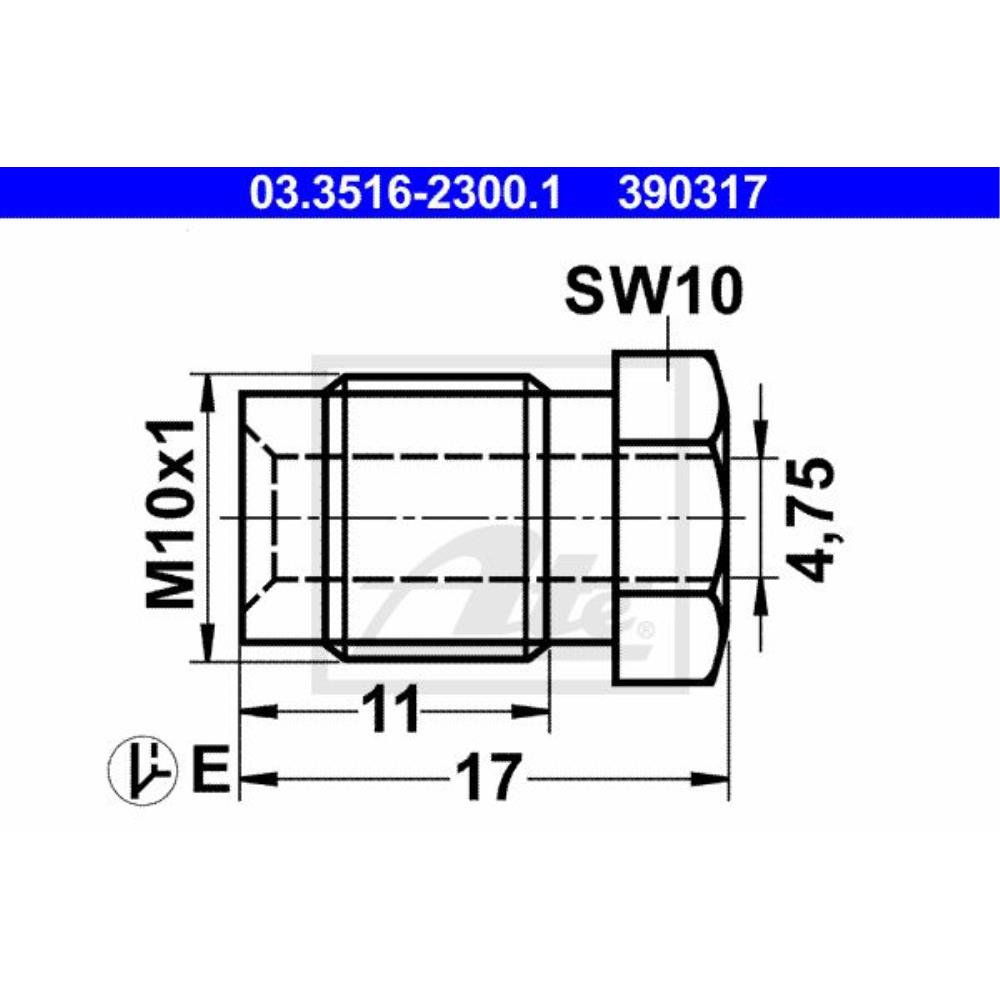 ATE 03.3516-2300.1 Überwurfschraube
