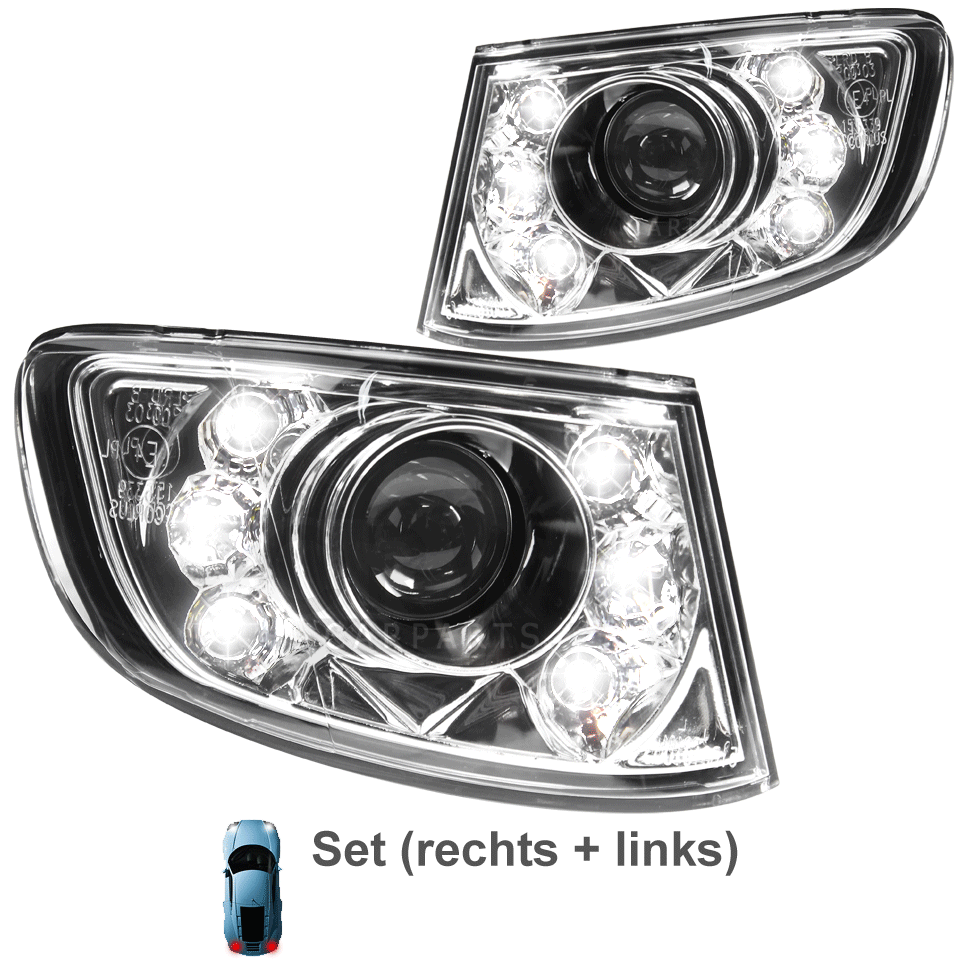 Nebelscheinwerfer für BMW  E92 E93 klar + LED mit Tagfahrlicht R87 Zulassung LKO