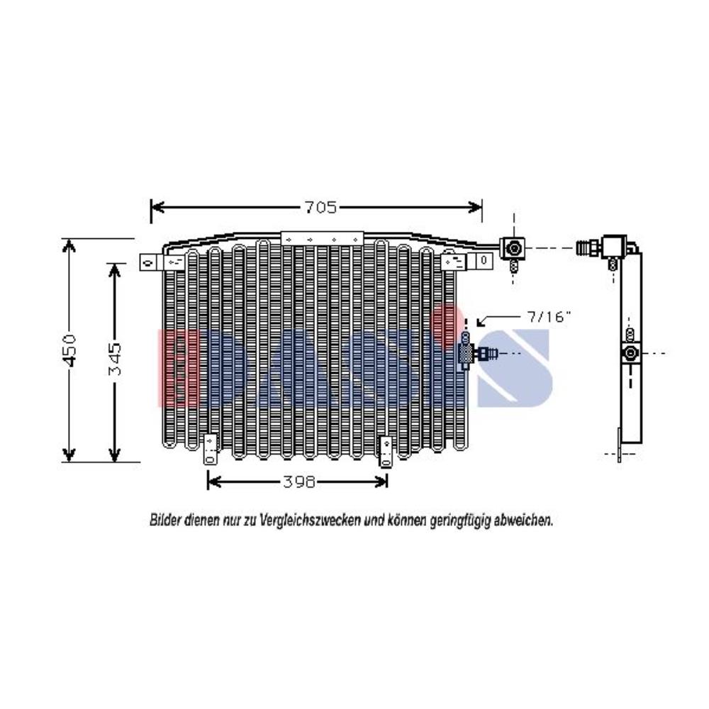 Kondensator Klimaanlage Klimakühler für Audi 100 4A C4