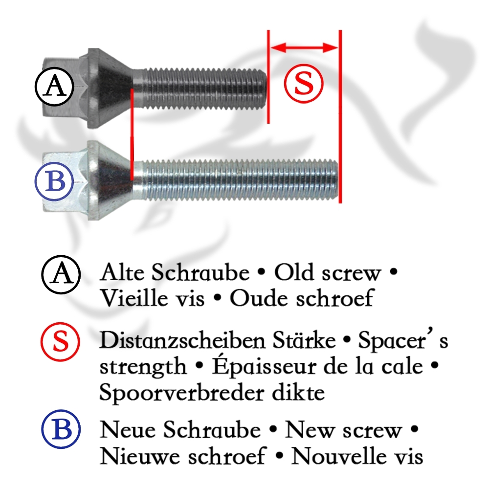 Spurverbreiterung Set 10mm inkl. Radschrauben für Alfa Romeo Giulietta 940_ 940