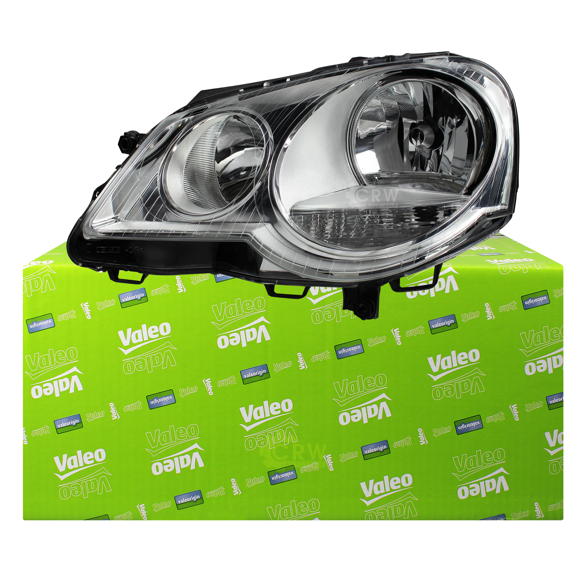 Valeo Scheinwerfer links für VW Polo 9N3 Bj. 05-09 H7/H1 + Motor 