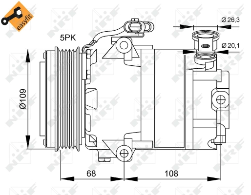 Kompressor Klimaanlage für Opel Corsa C Agila (A)
