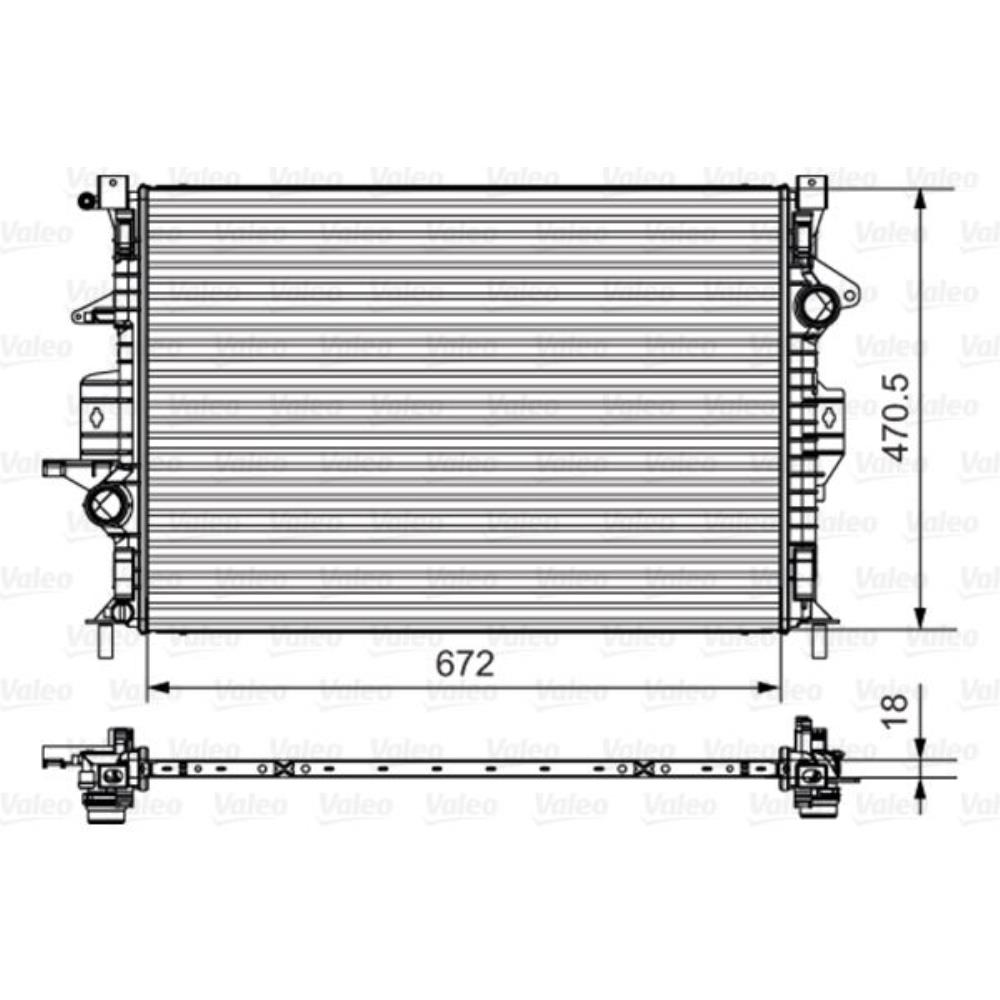 VALEO Wasserkühler Motorkühler für Volvo V40 Schrägheck 525 526 T4