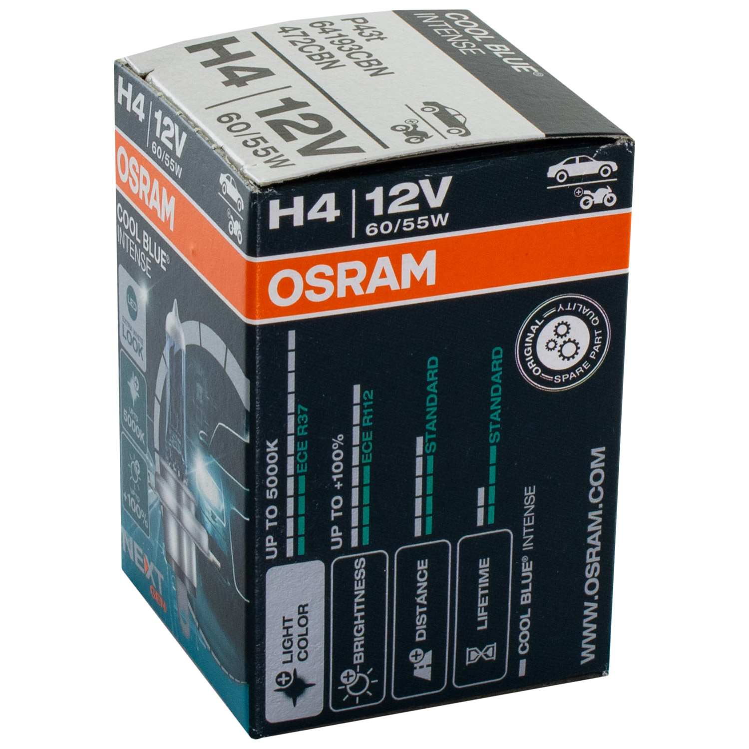 OSRAM COOL BLUE® INTENSE (Next Gen) H4 64193CBN