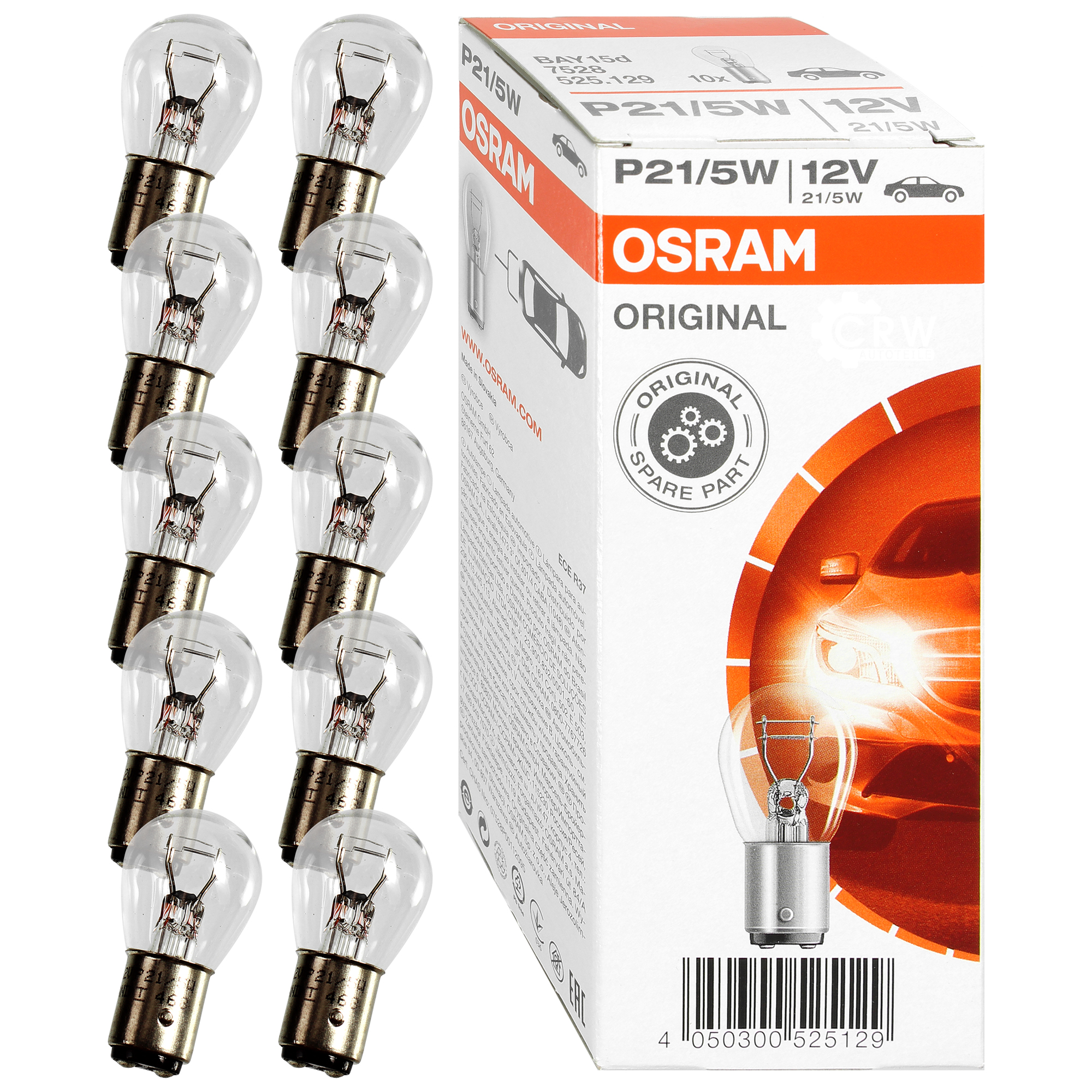 OSRAM Line Spare Part P21/5W 12V 21/5W BAY15d 10 Stück