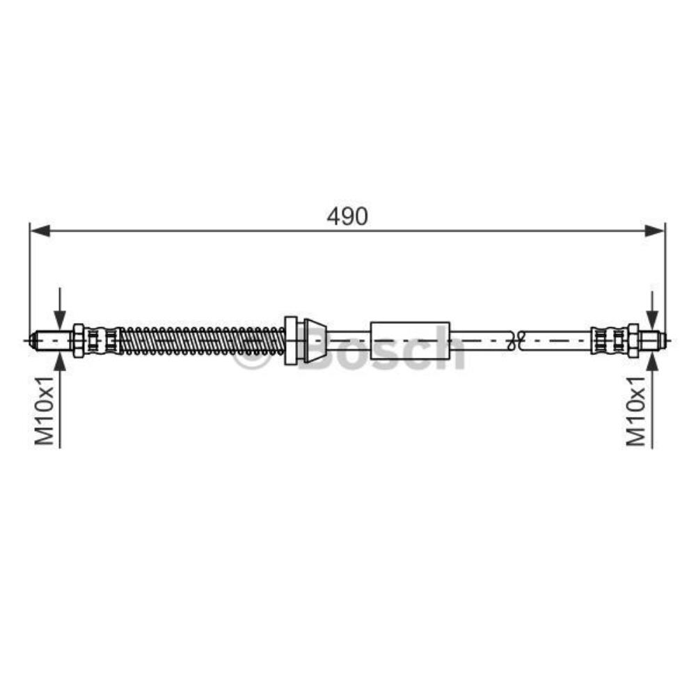 BOSCH Bremsschlauch Hinterachse für Ford Escort V Cabriolet ALL 1.6 16V XR3i