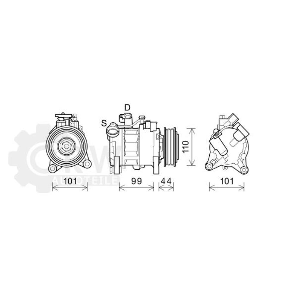 Kompressor Klimaanlage für BMW 3er Touring F31 3 Gran Turismo F34 F23
