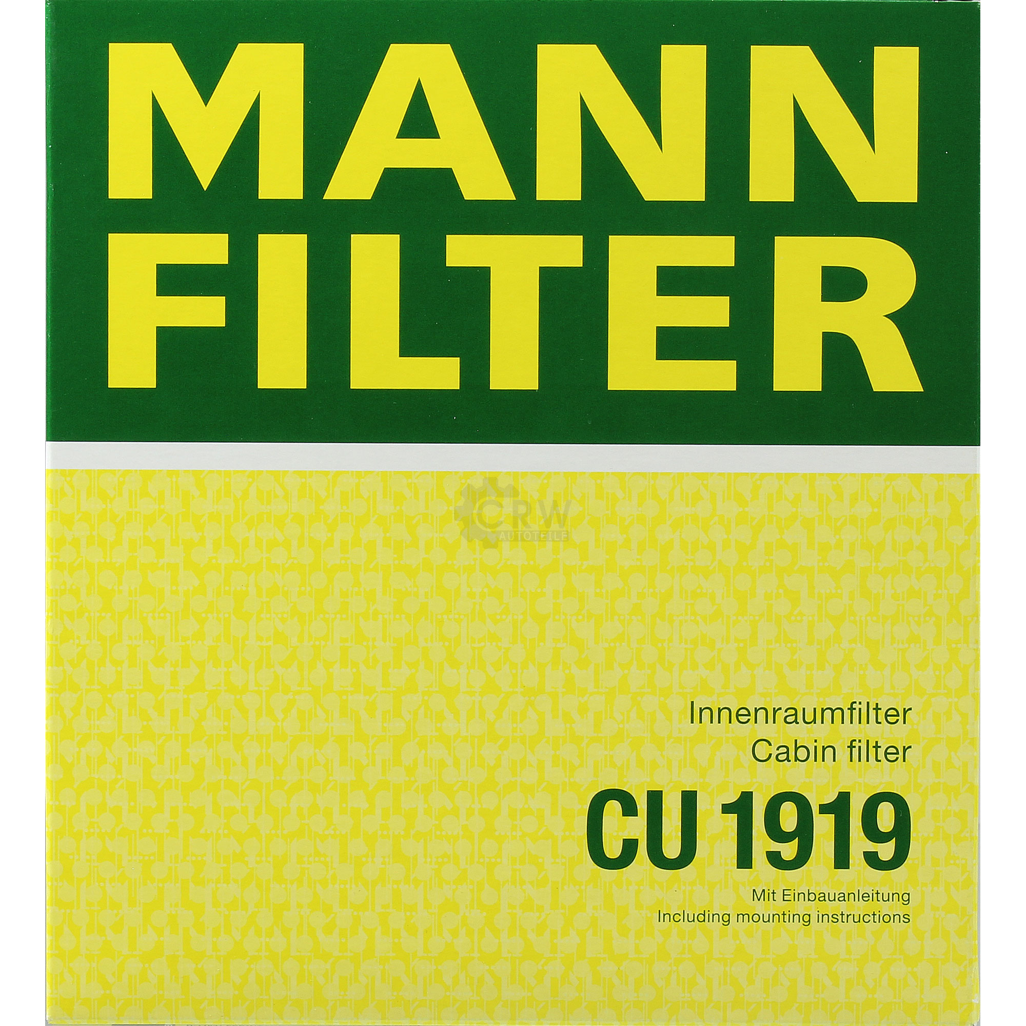 MANN-FILTER Innenraumluft Pollenfilter Innenraumfilter CU 1919
