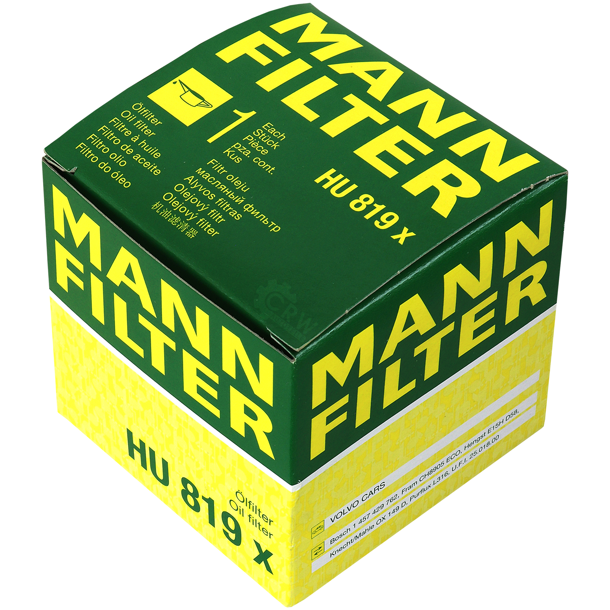 MANN-FILTER Ölfilter HU 819 x Oil Filter