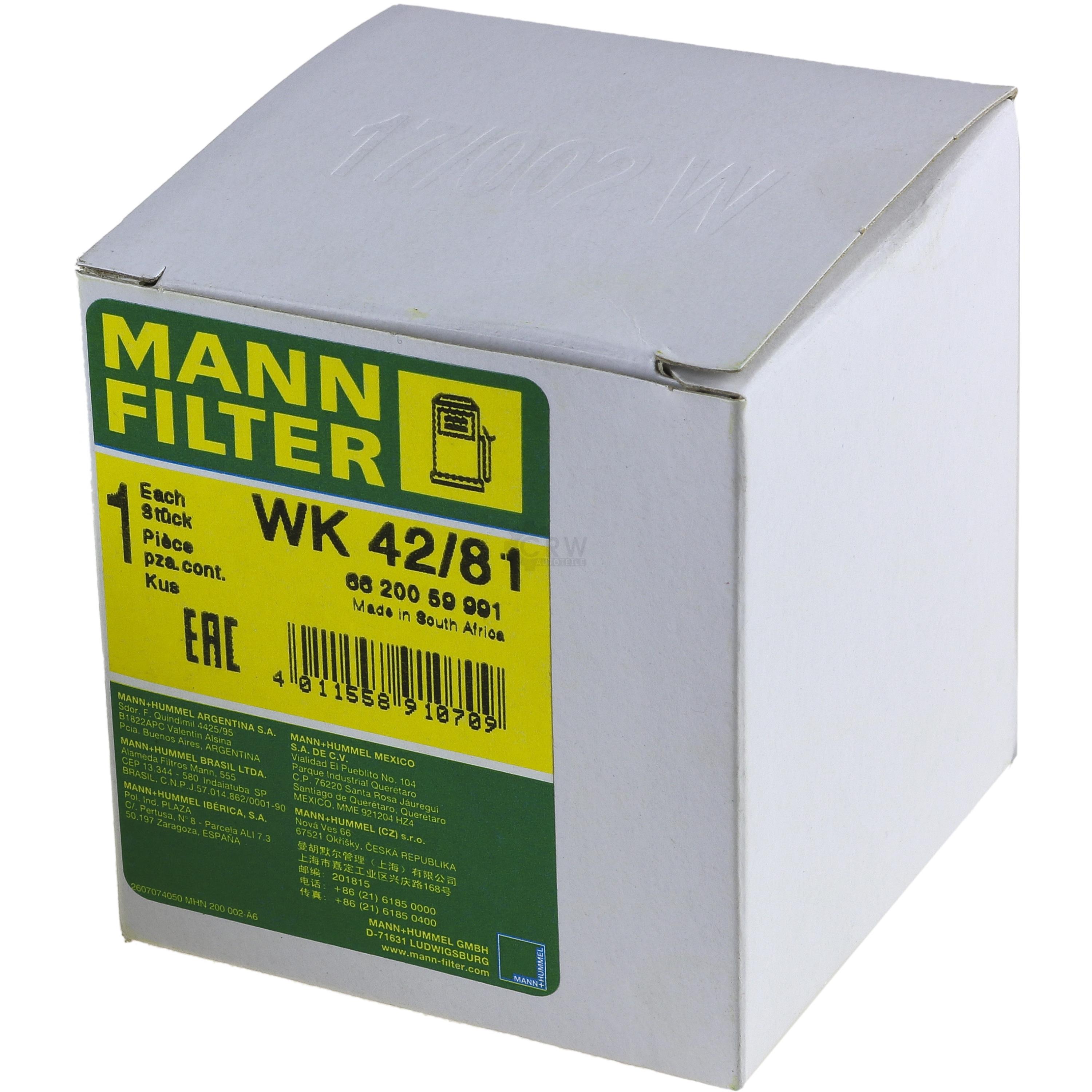 MANN-FILTER Kraftstofffilter WK 42/81 Fuel Filter