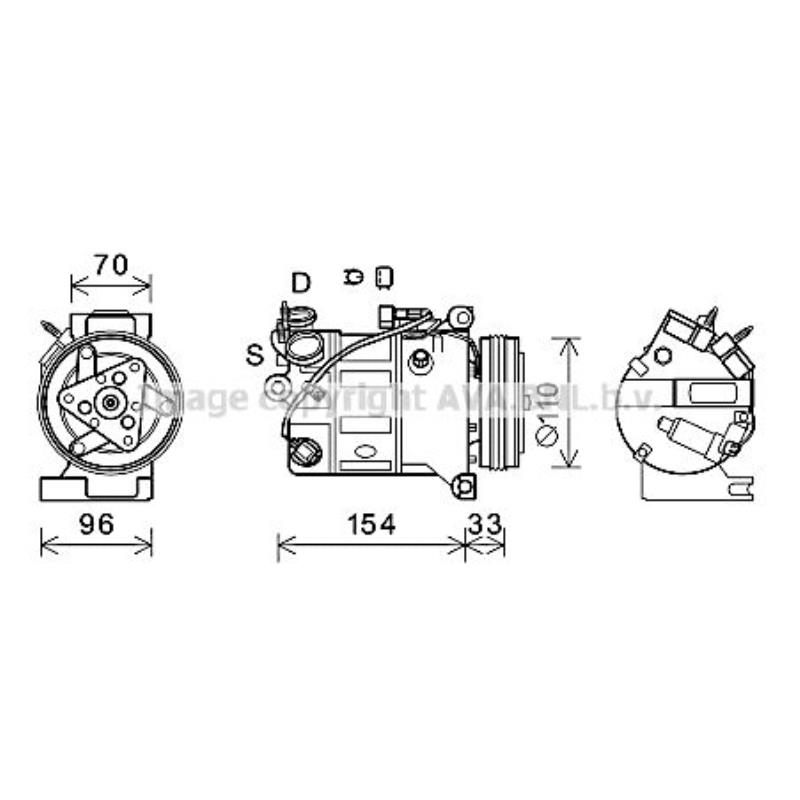 Kompressor Klimaanlage Klimakompressor für Volvo V60 V70 III BW S60 II AS