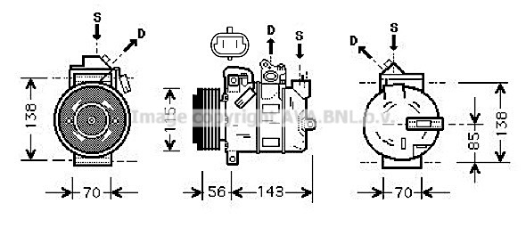 Kompressor Klimaanlage für Opel Zafira A F75_ Vauxhall MK I F75