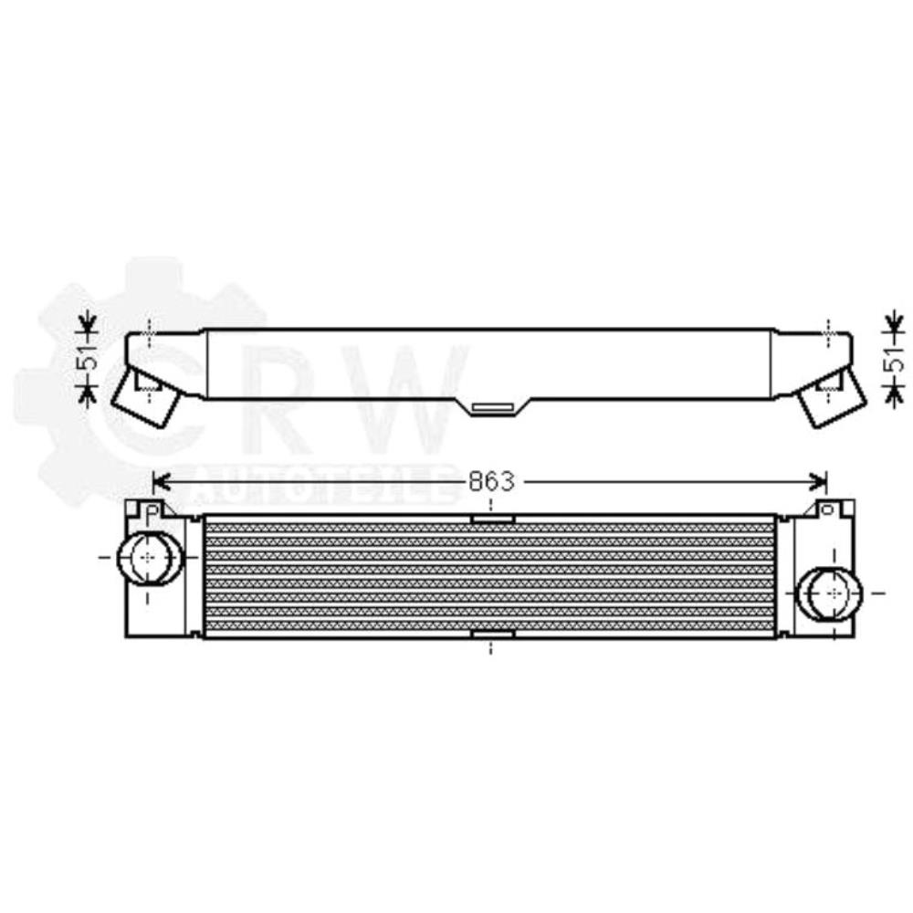 Ladeluftkühler für Fiat Ducato Kasten 250_ 290_ 130 Multijet 2.3 D 115 250 120