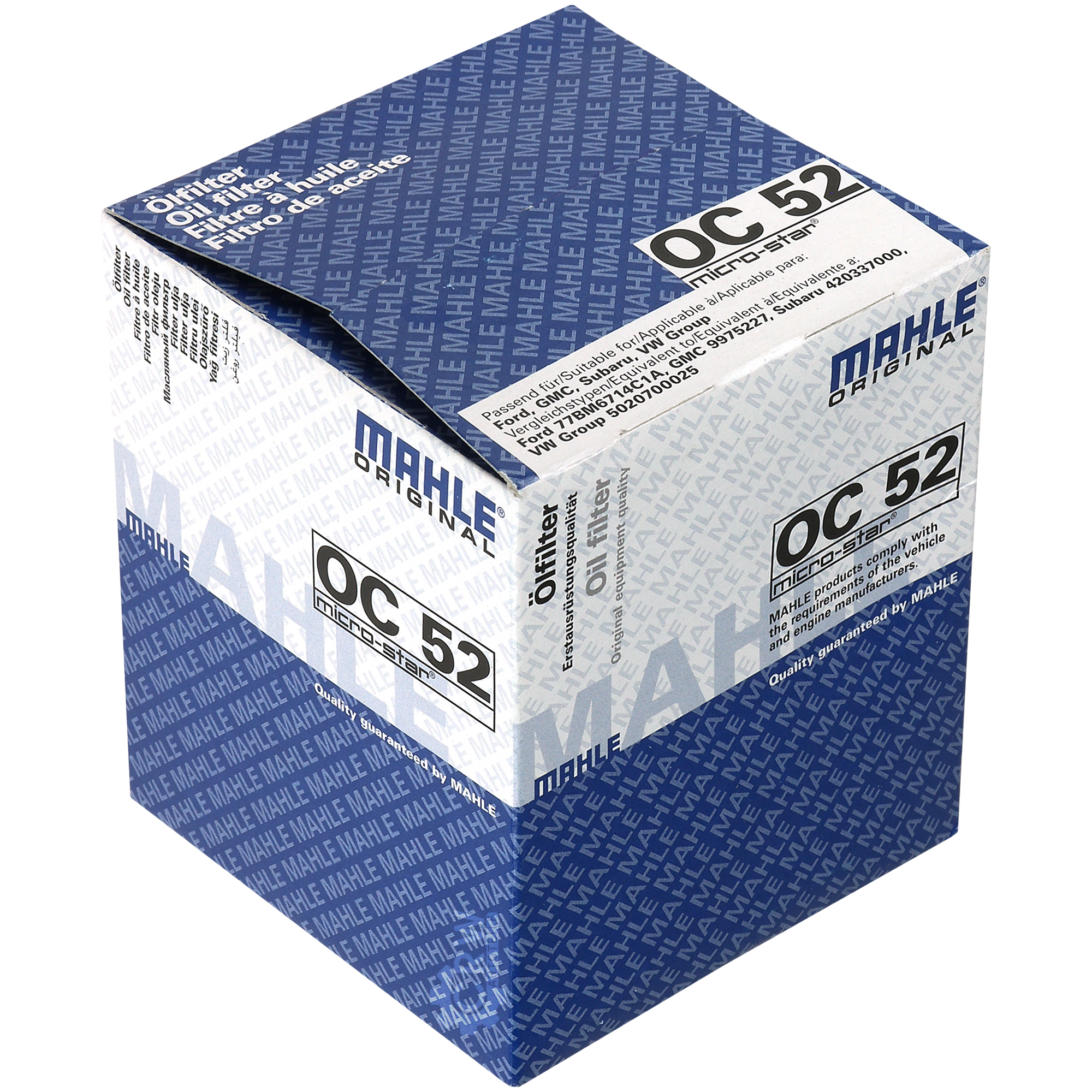 MAHLE / KNECHT Ölfilter OC 52 Oil Filter für Subaru XT Coupe Leone II