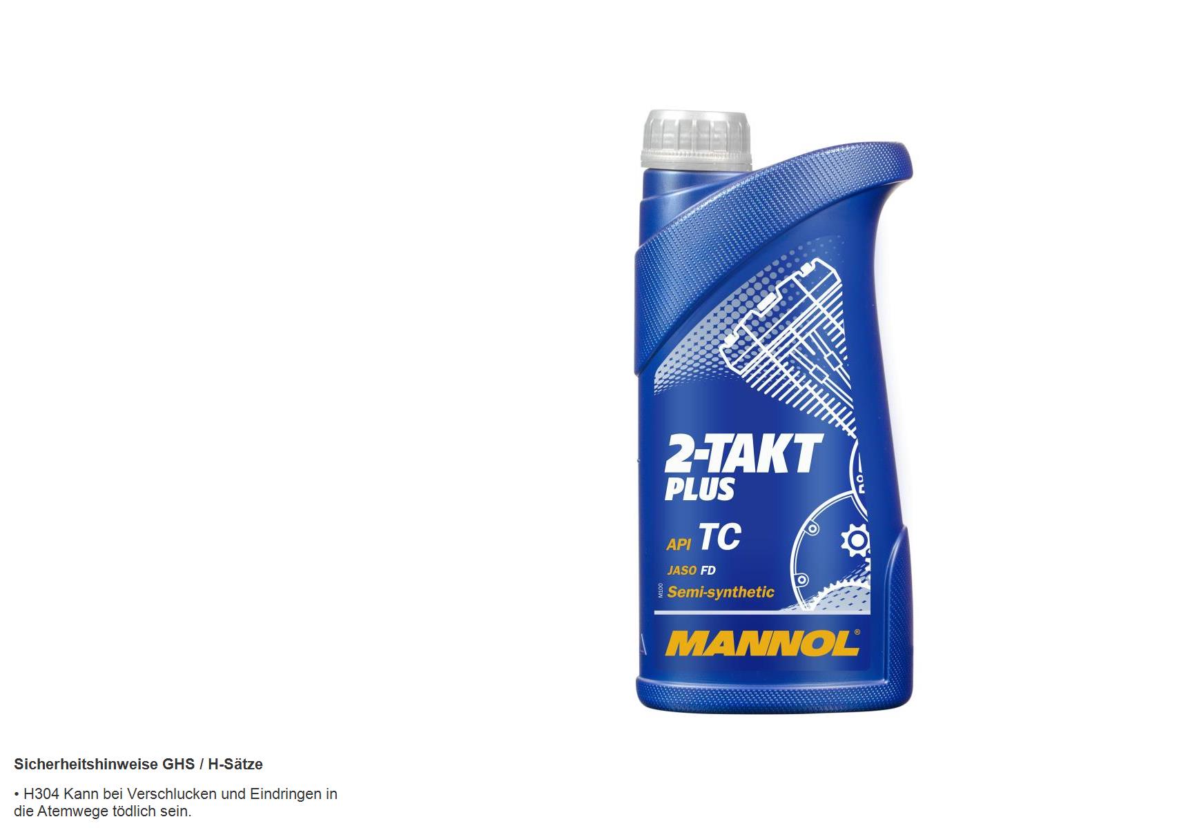 1 Liter MANNOL 2-Takt Plus API TC Öl Motorradöl Scooter MN7204-1 Teilsynthetisch