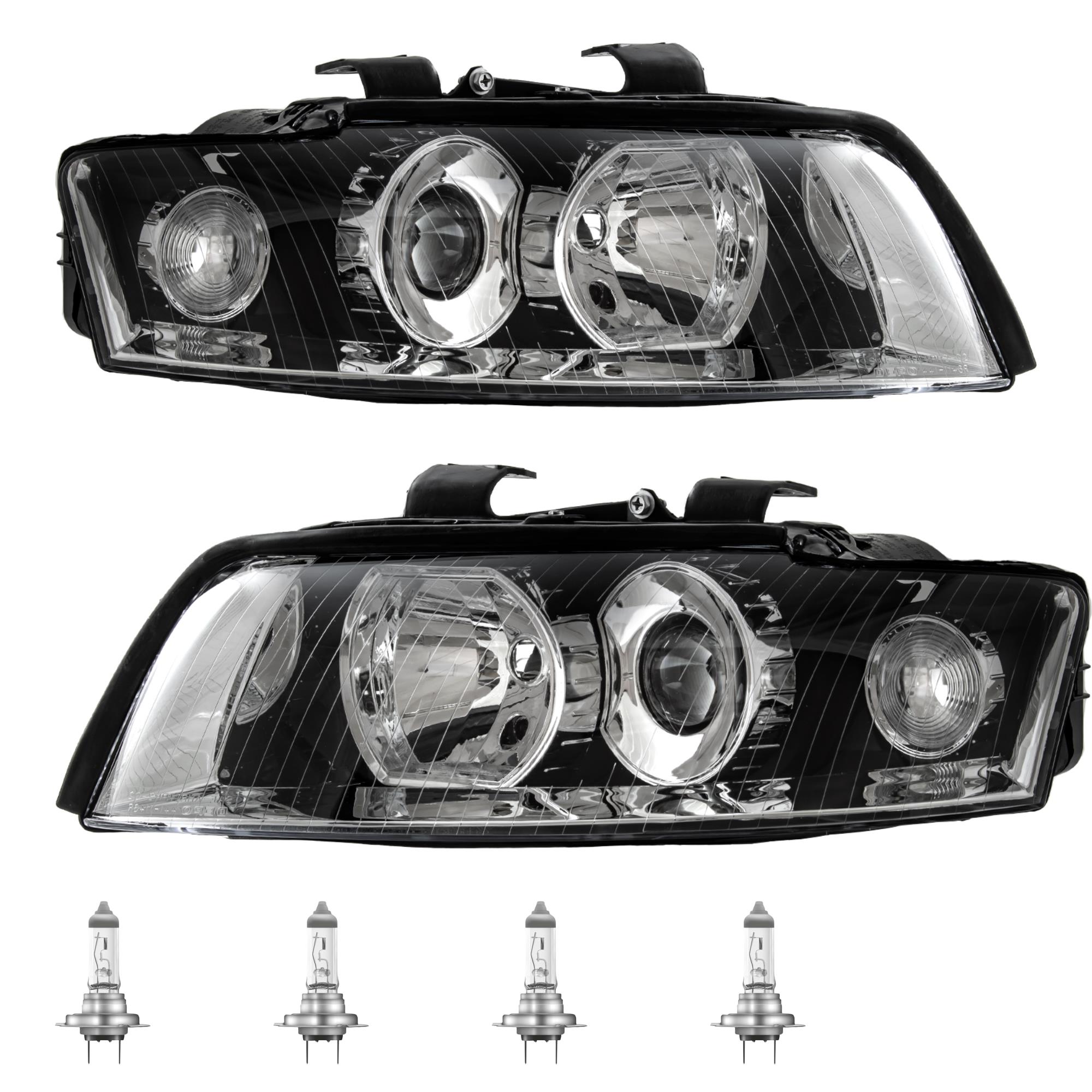 Scheinwerfer Set für Audi A4 8E B6 Bj. 00-04 inkl. Osram H7+H7 Limousine Avant