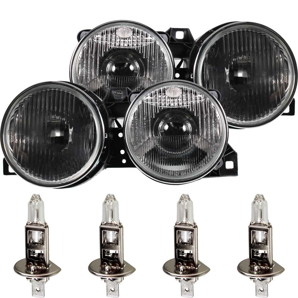 Scheinwerfer Set für BMW  E30 Bj 87-94 Facelift Hella Linsenoptik inkl.Philips