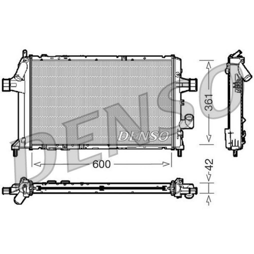 DENSO Wasserkühler Motorkühler Alu für Opel Astra G Caravan F35_ 1.7 DTi 16V