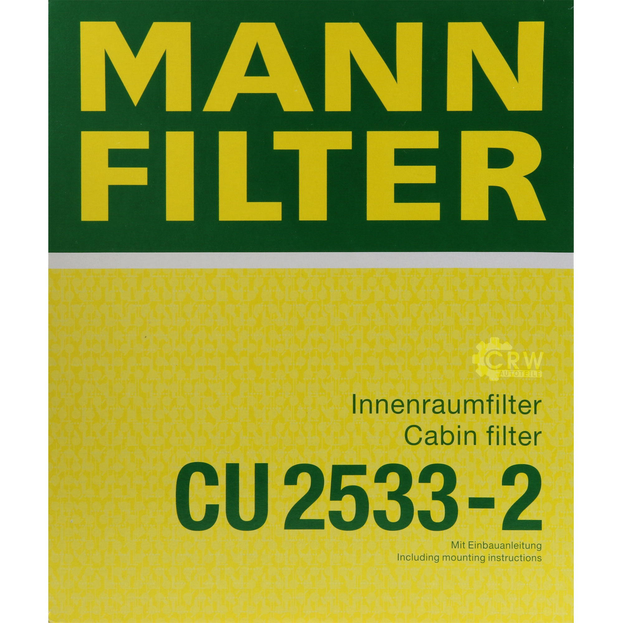 MANN-FILTER Innenraumfilter Pollenfilter CU 2533-2