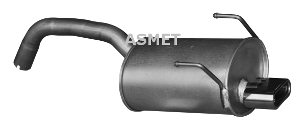 ASMET Endschalldämpfer Schalldämpfer passend für Fiat 500 16.088
