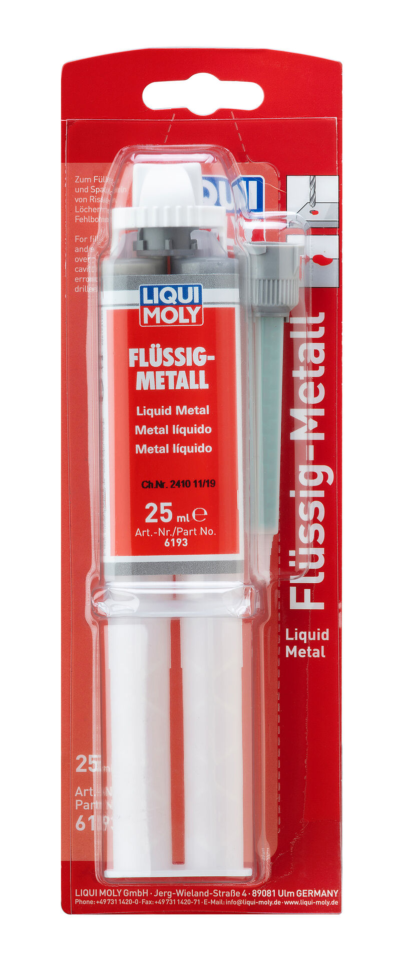 Liqui Moly 25ml Flüssig-Metall 2-K-Epoxy-Kleber Metal Liquid Füllen/Spachteln