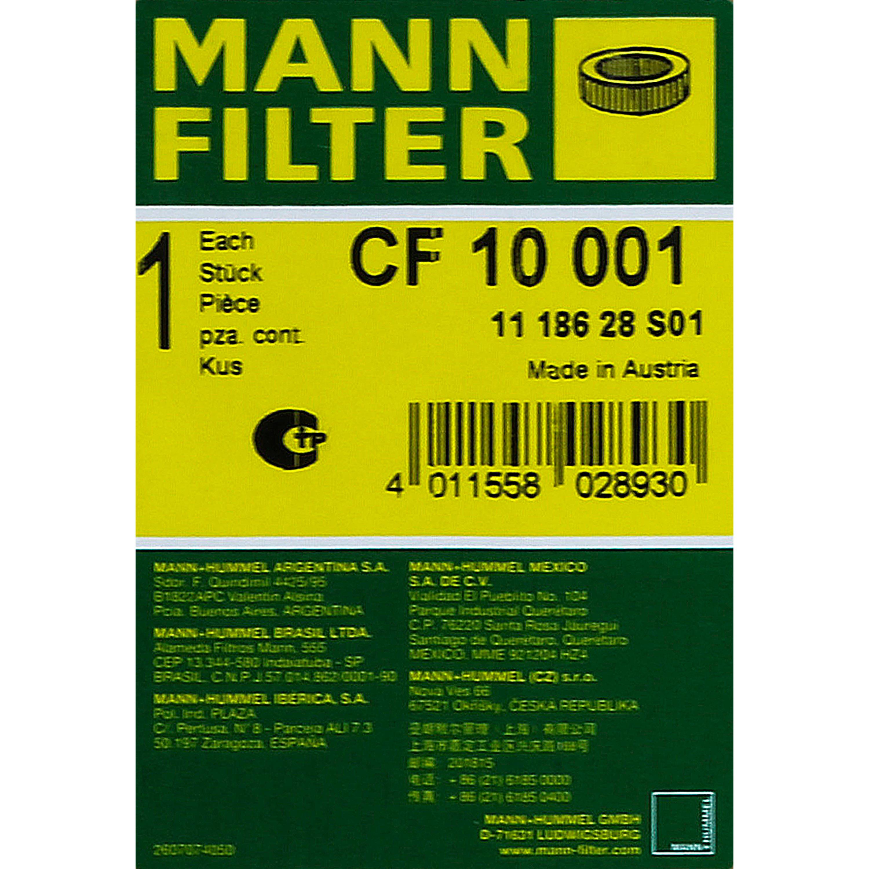 MANN-FILTER SekundärLuftfilter CF 10 001