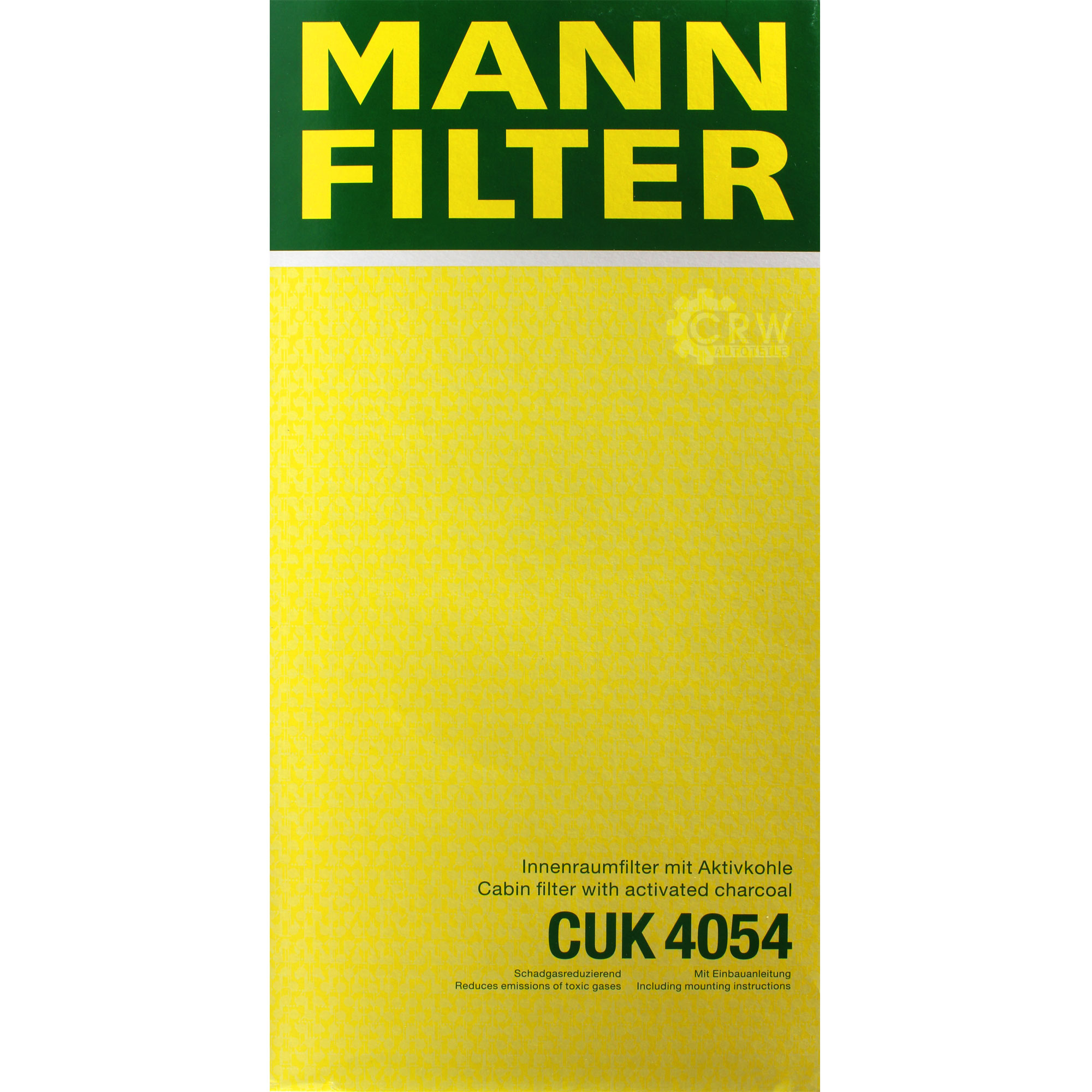 MANN-FILTER Innenraumfilter Pollenfilter Aktivkohle CUK 4054