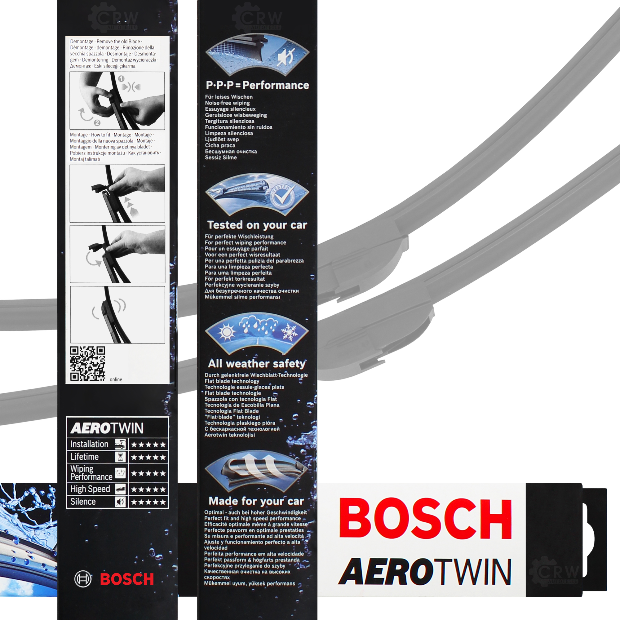 Scheibenwischer Wischblatt 3397007392 700mm/575mm AeroTwin SET BOSCH A392S