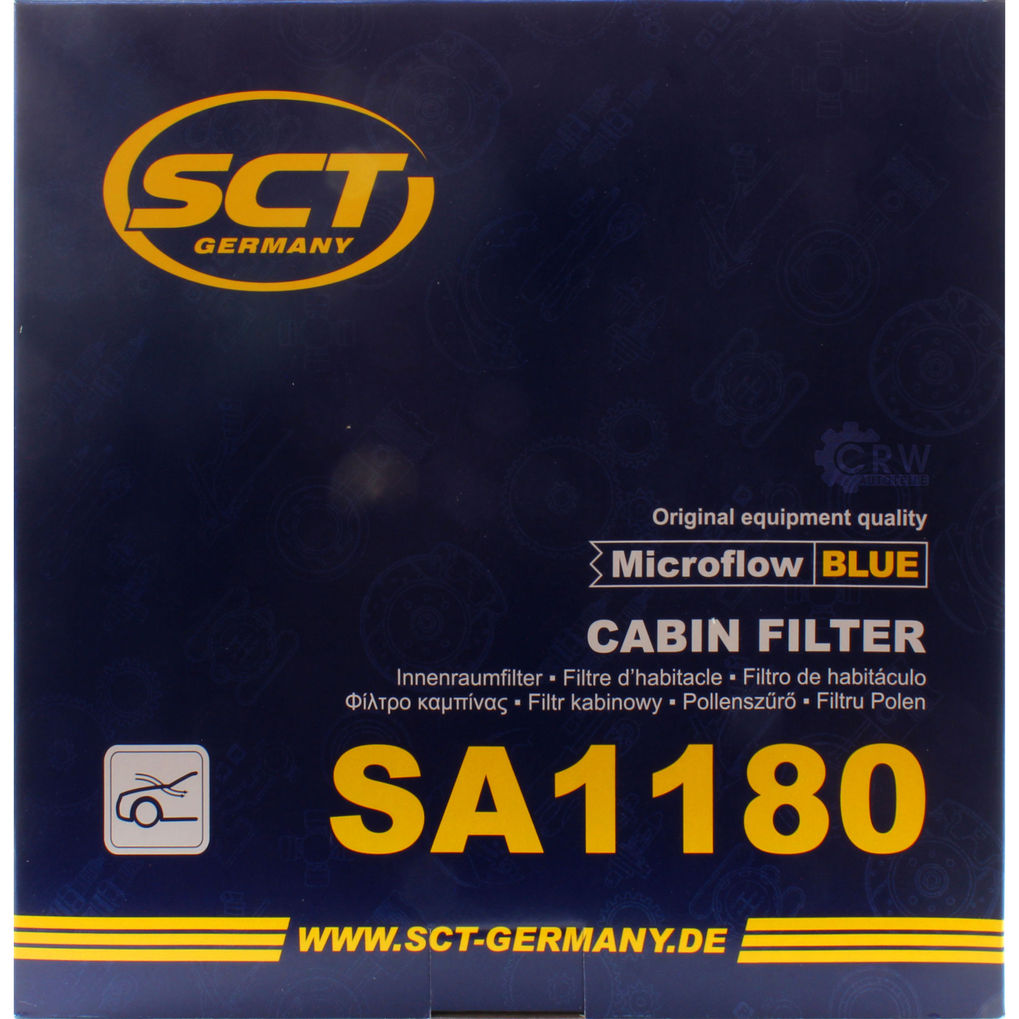 SCT Innenraumfilter Pollenfilter Innenraumluft Filter SA 1180